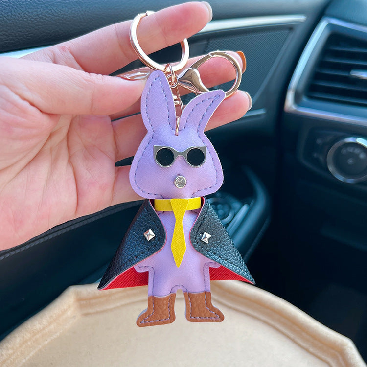 Wholesale Leather Cape Bunny Keychains